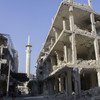 Vista de Duma, en Guta Oriental, un suburbio de Damasco, la capital de Siria.