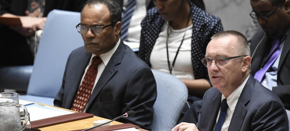 Under-Secretary-General for Political Affairs Jeffrey Feltman briefs the Security Council on 4 September 2017 on the latest nuclear test conducted by the Democratic People's Republic of Korea (DPRK).