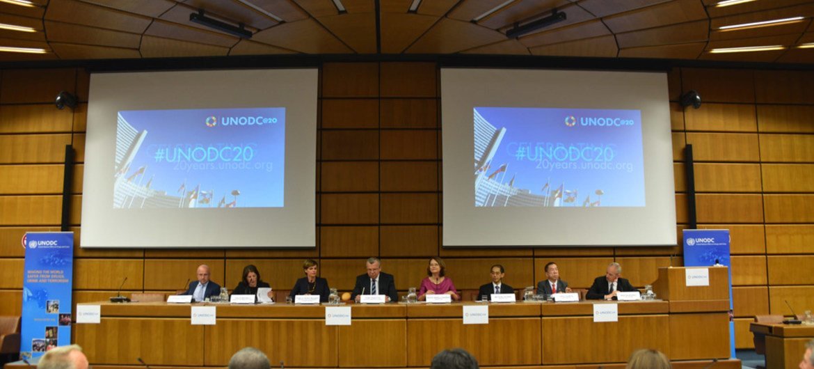 9月14日在维也纳举行的庆祝联合国毒品和犯罪问题办公室成立二十周年特别活动。图片来源：UNODC