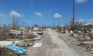 Damage on 8 September 2017 from Hurricane Irma in Antigua and Barbuda.