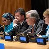 Secretary-General António Guterres (2nd right) delivers his remarks at the high-level meeting on the Prevention of Sexual Exploitation and Abuse.