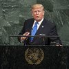 Le Président des Etats-Unis, Donald Trump, lors du débat général de l'Assemblée générale. Photo ONU/Cia Pak