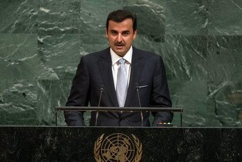Sheikh Tamim bin Hamad Al-Thani, Amir of the State of Qatar, addresses the General Assembly’s annual general debate.
