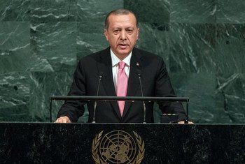President Recep Tayyip Erdogan of Turkey addresses the General Assembly’s annual general debate.