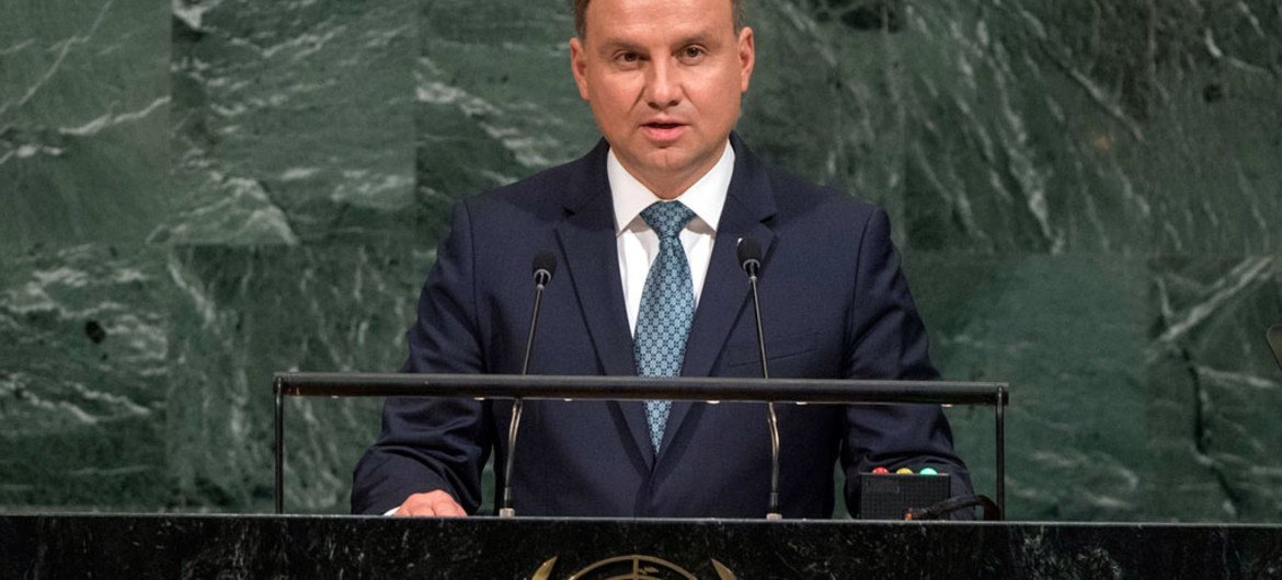 President Andrzej Duda of the Republic of Poland addresses the General Assembly’s annual general debate.