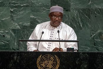 President Adama Barrow of the Republic of the Gambia addresses the General Assembly’s annual general debate.