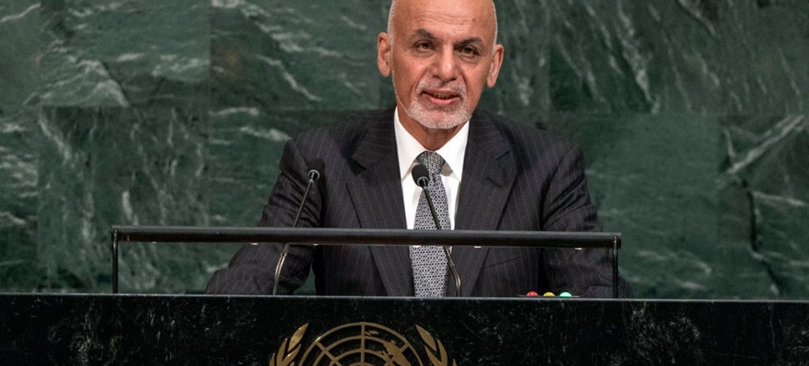 President Mohammad Ashraf Ghani Ahmadzai of Afghanistan addresses the General Assembly’s annual general debate.