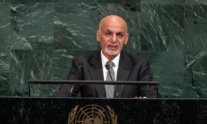 Président Ghani de l'Afghanistan à l'ouverture de la 72ème session de l'Assemblée générale à New York (archives).