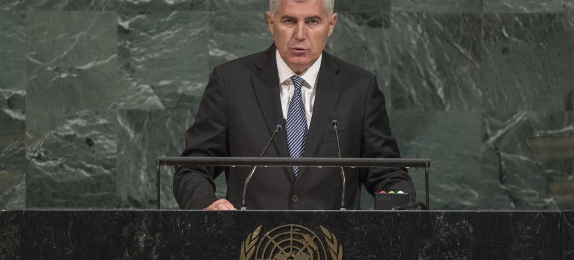 Dragan Covic, Chairman of the Presidency of Bosnia and Herzegovina, addresses the general debate of the 72nd Session of the General Assembly.