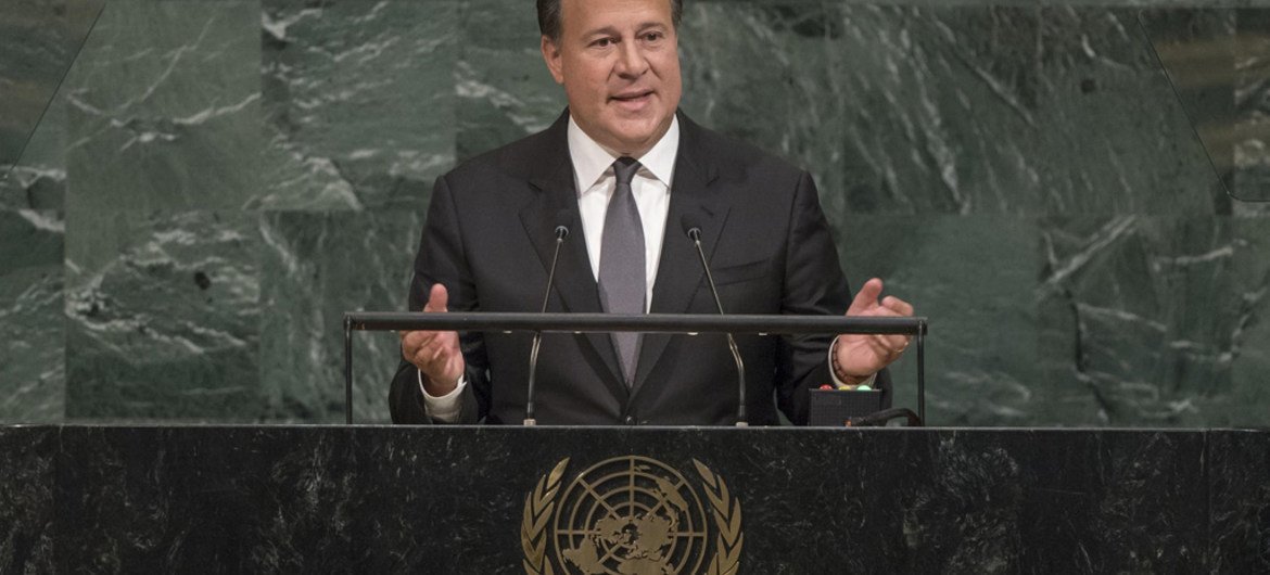 Juan Carlos Varela Rodríguez, presidente de Panamá. Foto: ONU/Cia Pak