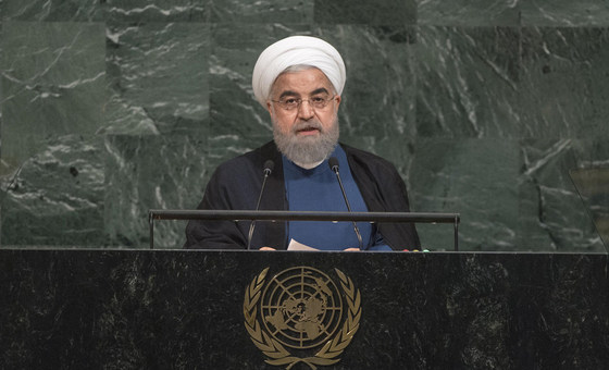 Presidente do Irã, Hassan Rouhani, na Assembleia Geral