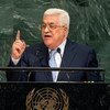 巴勒斯坦总统阿巴斯9月20日在联大一般性辩论中发言。