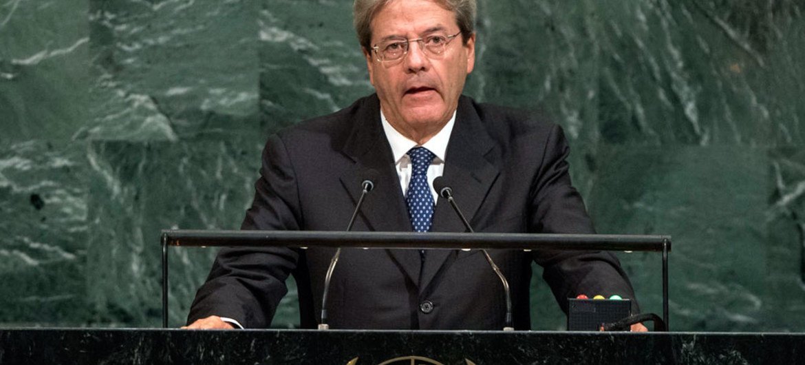 Prime Minister Paolo Gentiloni of Italy addresses the general debate of the General Assembly’s seventy-second session.