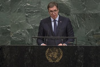 Aleksandar Vucic, President of Serbia, addresses the general debate of the 72nd Session of the General Assembly.