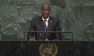 Jovenel Moise, Président d'Haïti, lors du débat général de la 72e session de l'Assemblée générale.