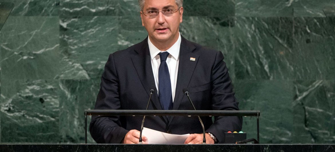 Prime Minister Andrej Plenkovic of Croatia addresses the general debate of the General Assembly’s seventy-second session.
