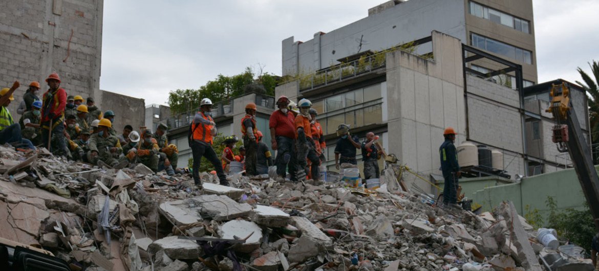 El reciente terremoto en México fue uno de los temas centrales en la primera jornada de Conferencia de la OPS en Washington, D.C. Foto: CINU México