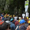 Voluntarios trabajan en las calles de la Ciudad de Mexico afectadas por el terremoto. Foto: CINU México