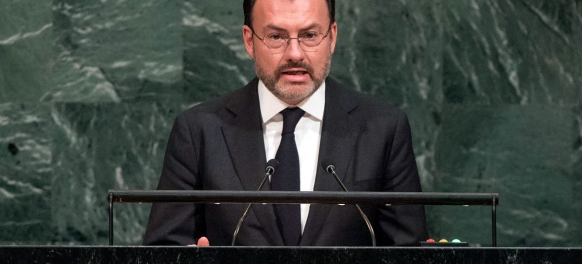 Luis Videgaray Caso, Minister for Foreign Affairs of Mexico, addresses the general debate of the General Assembly's seventy-second session.