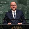 Le Premier ministre de la Belgique, Charles Michel, lors du débat général de l'Assemblée générale des Nations Unies. Photo ONU/Cia Pak
