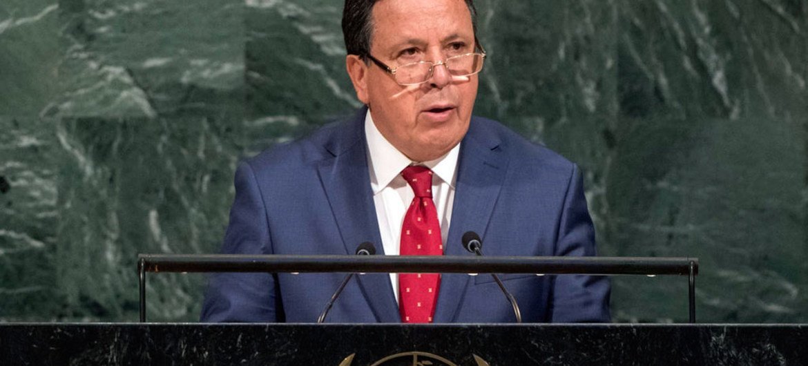 Khemais Jhinaoui, Minister for Foreign Affairs of Tunisia, addresses the general debate of the General Assembly’s seventy-second session.