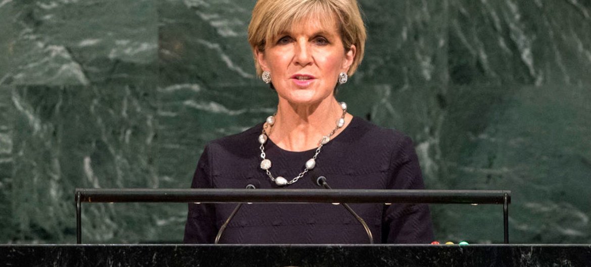 Julie Bishop, Minister for Foreign Affairs of Australia, addresses the general debate of the General Assembly’s seventy-second session.