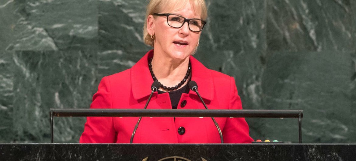 Margot Wallström, Minister for Foreign Affairs of Sweden, addresses the general debate of the General Assembly’s seventy-second session.