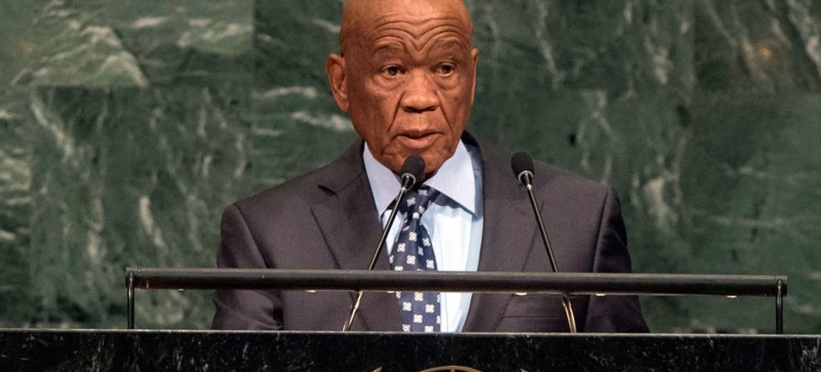 Prime Minister Thomas Motsoahae Thabane of the Kingdom of Lesotho addresses the general debate of the seventy-second session of the General Assembly.