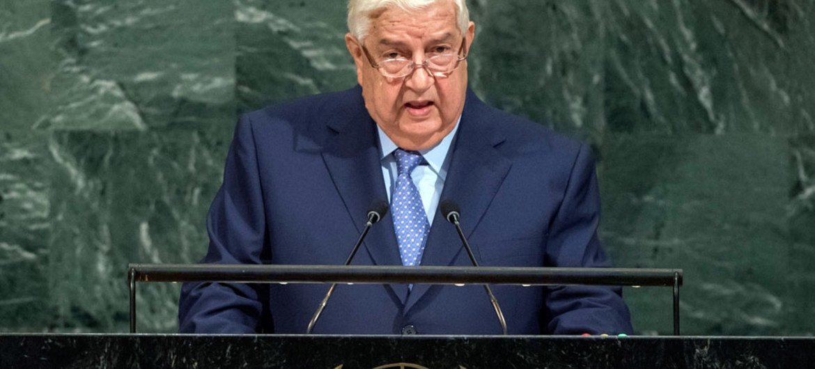 Walid Al-Moualem, Deputy Prime Minister and Minister for Foreign Affairs and Expatriates of the Syrian Arab Republic, addresses the general debate of the General Assembly’s seventy-second session.
