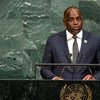 Roosevelt Skerrit, primer ministro de Dominica, en la Asamblea General de la ONU. Foto: ONU/Cia Pak