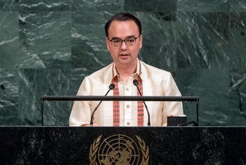 Alan Peter Cayetano, Secretary for Foreign Affairs of the Philippines, addresses the general debate of the General Assembly’s seventy-second session.