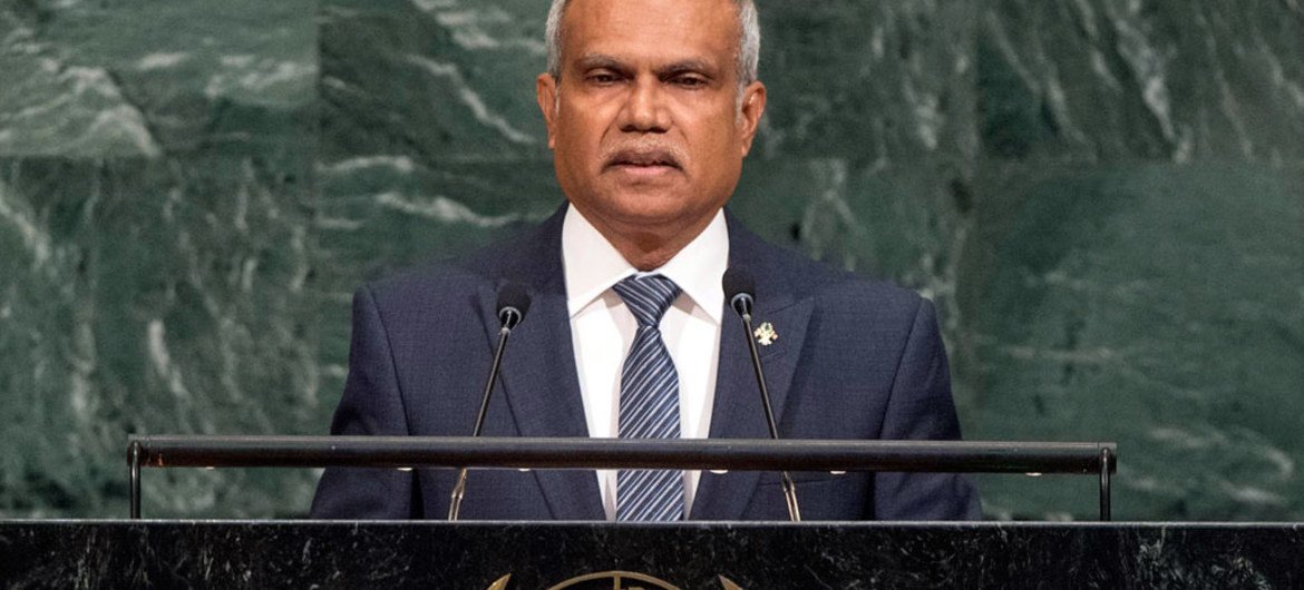 Mohamed Asim, Minister for Foreign Affairs of the Republic of Maldives, addresses the general debate of the General Assembly’s seventy-second session.