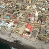 An aerial shot of hurricane-battered Dominica.