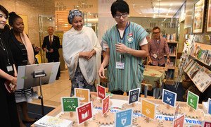 Deputy Secretary-General Amina Mohammed visits “Fashion as Action: Supporting Sustainable Society Through Clothes”, an exhibition of Japan International Cooperation Agency (JICA).