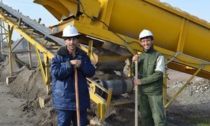 In Tajikistan, a UNDP-supported early recovery project resulted in the rehabilitation of an abandoned gravel factory.