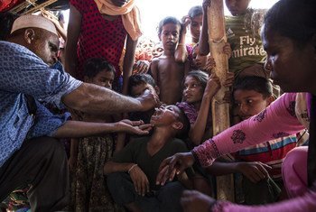 UNICEF supplies vaccines for a massive cholera vaccination campaign targeting all Rohingya refugees that have arrived in Bangladesh.