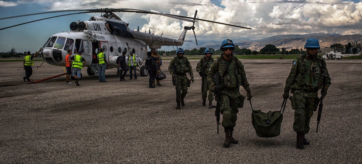 MINUSTAH provides logistical support to Haiti’s Provisionary Electoral Council to transport ballots from around the country to the capital, Port-au-Prince, for tabulation during the 2015 presidential and legislative elections.