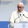 El Papa Francisco durante una conferencia de la FAO, en Italia. 