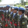 Des Casques bleus rwandais au Soudan du Sud. 300 soldats de la paix rwandais de la Mission des Nations Unies au Soudan du Sud sont arrivés le 24 décembre en République centrafricaine pour renforcer la MINUSCA dans son plan de sécurisation des élections