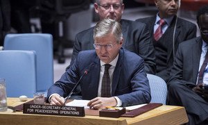 Jean-Pierre Lacroix, Under-Secretary-General for Peacekeeping Operations, briefs the Security Council on the situation in South Sudan.