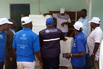 WHO personnel supplying and distributing Yellow Fever vaccines, supplies and other materials in Kogi state, Nigeria.