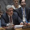 Miroslav Jenca, Assistant Secretary-General for Political Affairs, briefs the Security Council meeting on the situation in the Middle East, including the Palestinian question.