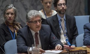Miroslav Jenca, Sous-Secrétaire général aux affaires politiques, devant le Conseil de sécurité. Photo ONU/Cia Pak