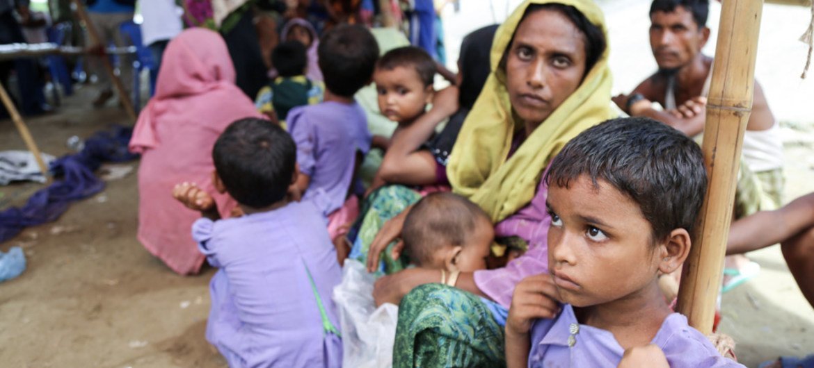 在孟加拉国的罗兴亚难民。 人道协调厅图片/Anthony Burke