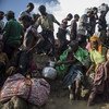 Grupo de refugiados rohinyas entre Myanmar y Bangladesh