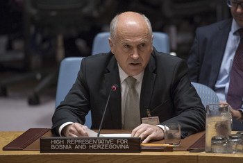 Le Haut-Représentant pour la Bosnie-Herzégovine, Valentin Inzko, devant le Conseil de sécurité.