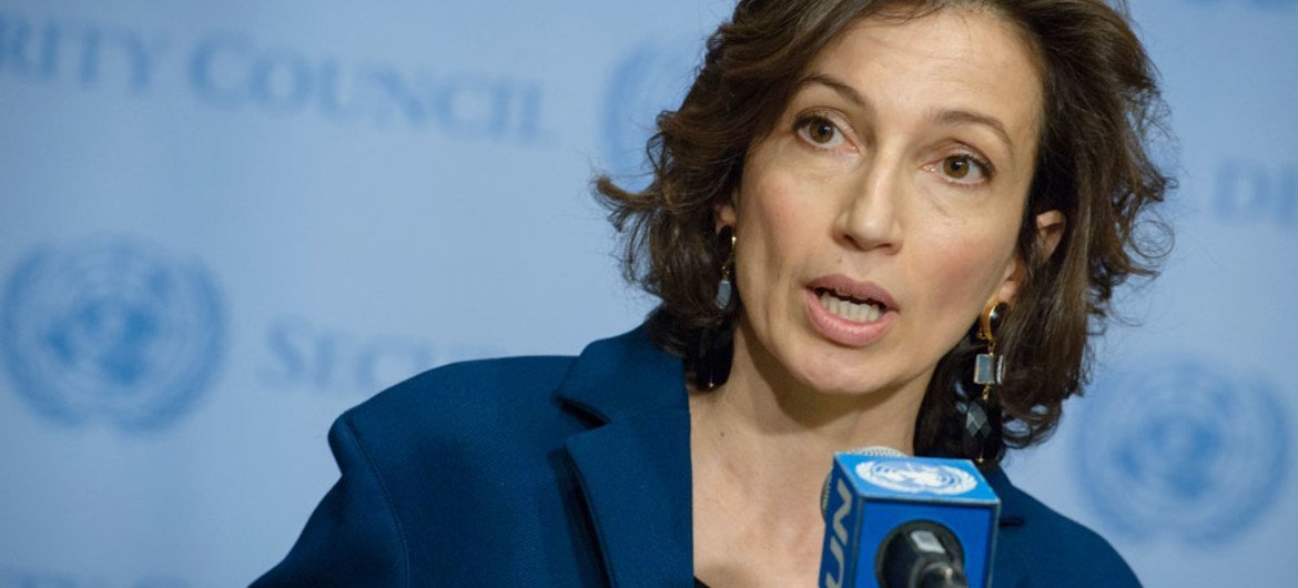 La Directrice générale de l'Organisation des Nations Unies pour l'éducation, la science et la culture (UNESCO), Audrey Azoulay.