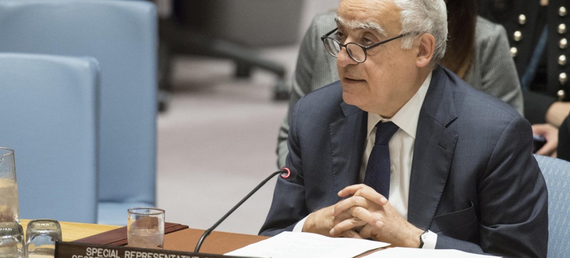 Ghassan Salamé, the Special Representative of the Secretary-General and Head of the UN Support Mission in Libya (UNSMIL), briefs the Security Council.