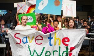 Youth attending the United Nations Climate Change Conference in Bonn, Germany. Photo/UNFCCC