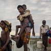 缅甸罗兴亚难民逃往孟加拉国。儿基会/Brown